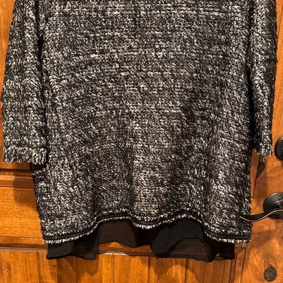 Zara Black and White Textured Cardigan - Picture 7 of 10